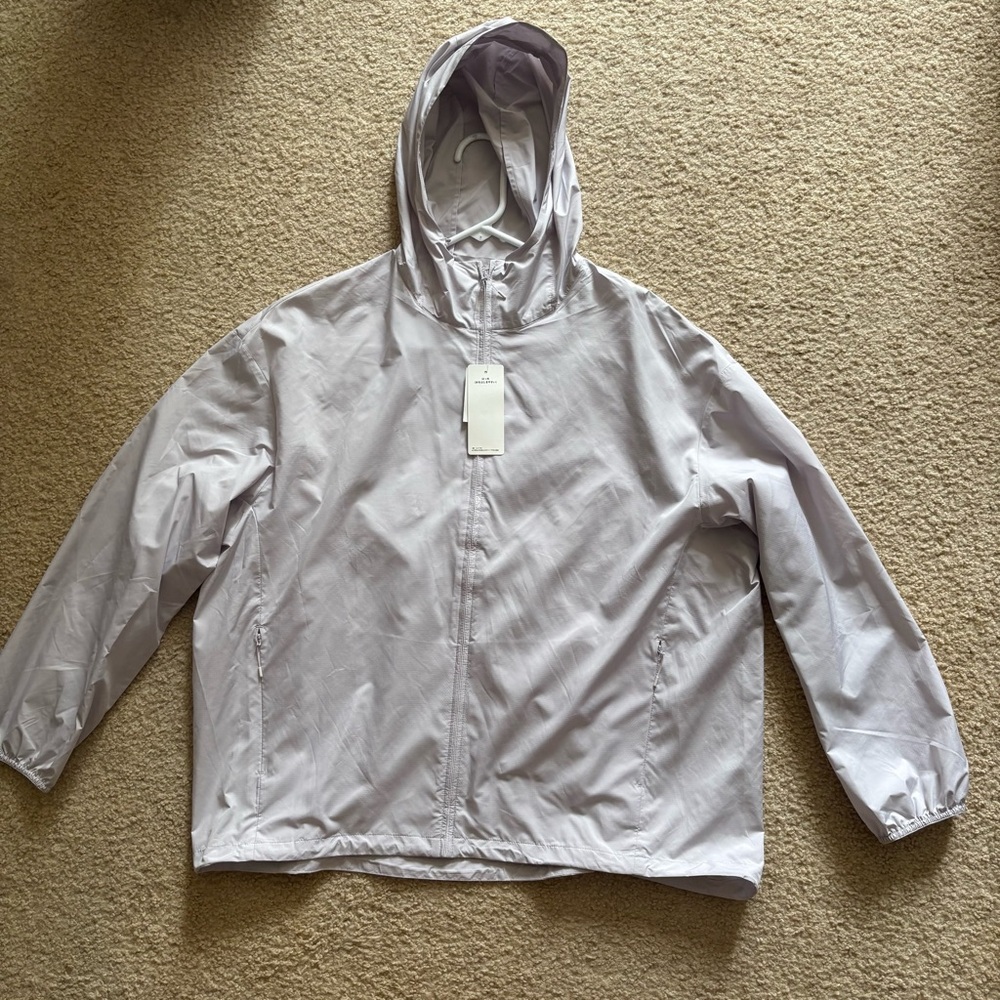 Uniqlo Light grey Hooded Windbreaker Jacket